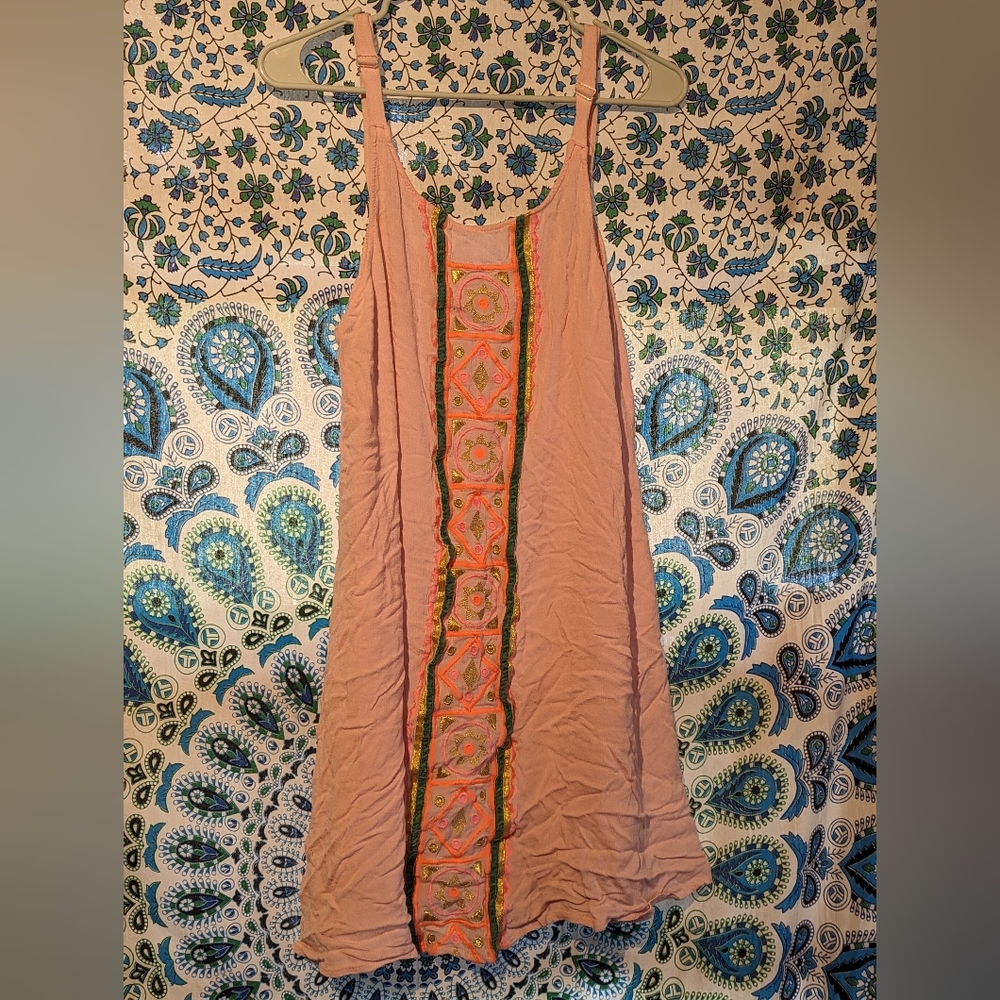 Velzera Pink embroidered Shift Dress Size 2XL